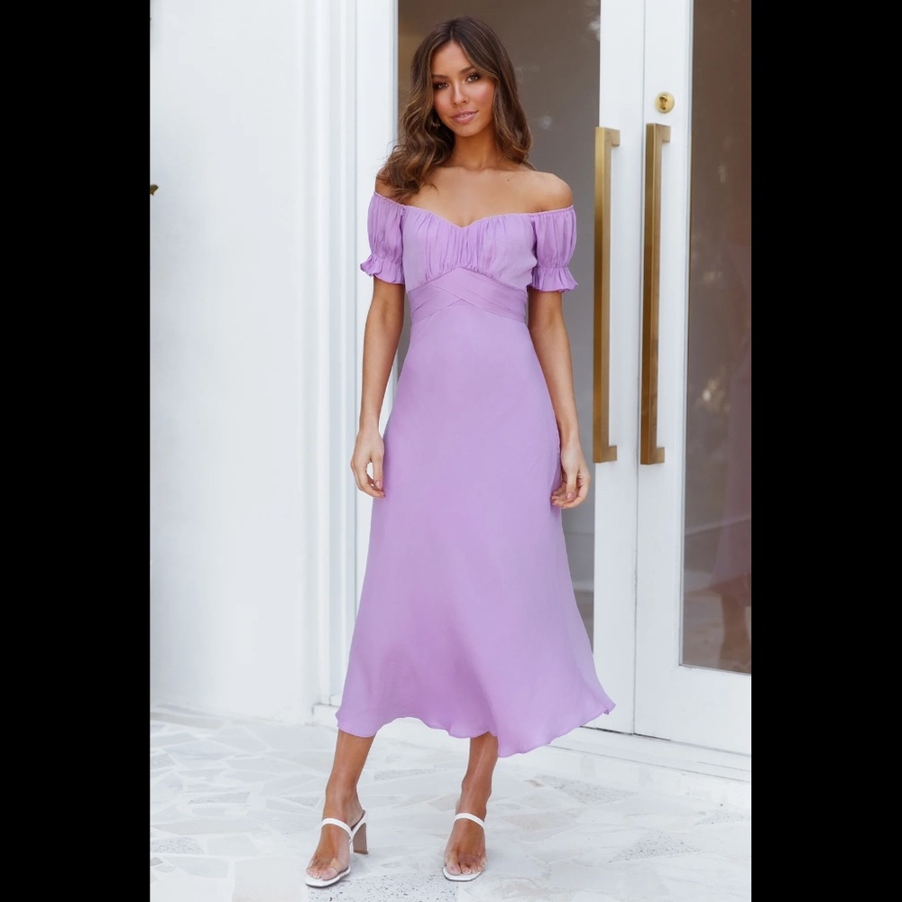NWT Hello Molly “Saints Secrets” Dress – Lilac – Size Medium